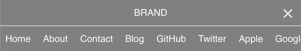 Screenshot of Responsive Horizontal-to-Scrollable Menu example layout.